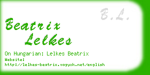 beatrix lelkes business card